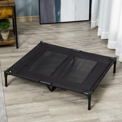 Raised Dog Bed For Large Dogs - Black Pawhut