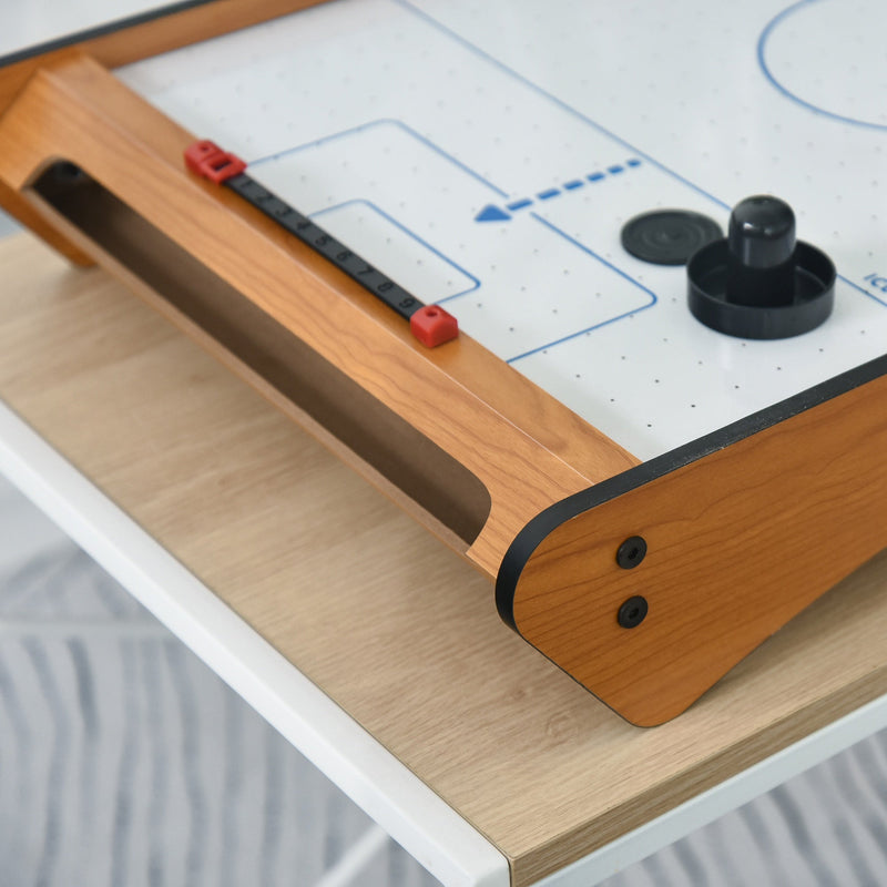 HOMCOM Mini Air Hockey Tabletop Game w/ 2 Pucks Pushers Fan Play Board Scoreboard Markings Portable Family Game Children Adults 8 Years+ Homcom