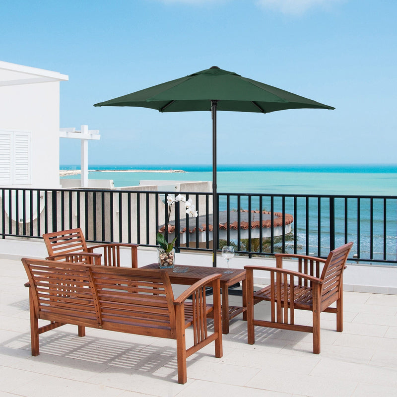 2m Outdoor Patio Parasol - Sun Shade, 6 Ribs Outsunny