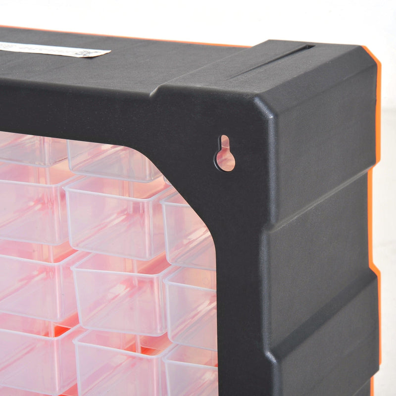 Small Parts Organiser, Wall Mountable, 60 Drawers Durhand