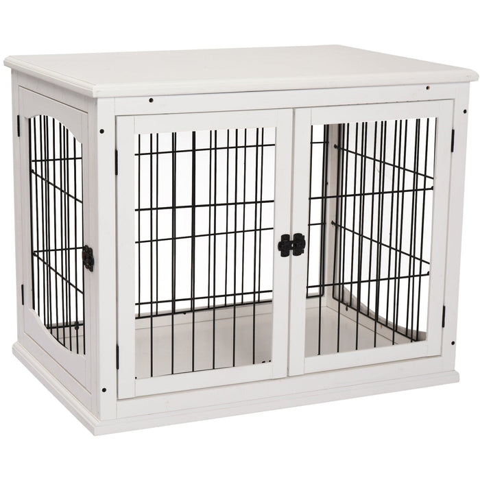 3-Door Small Indoor Pet Cage, White