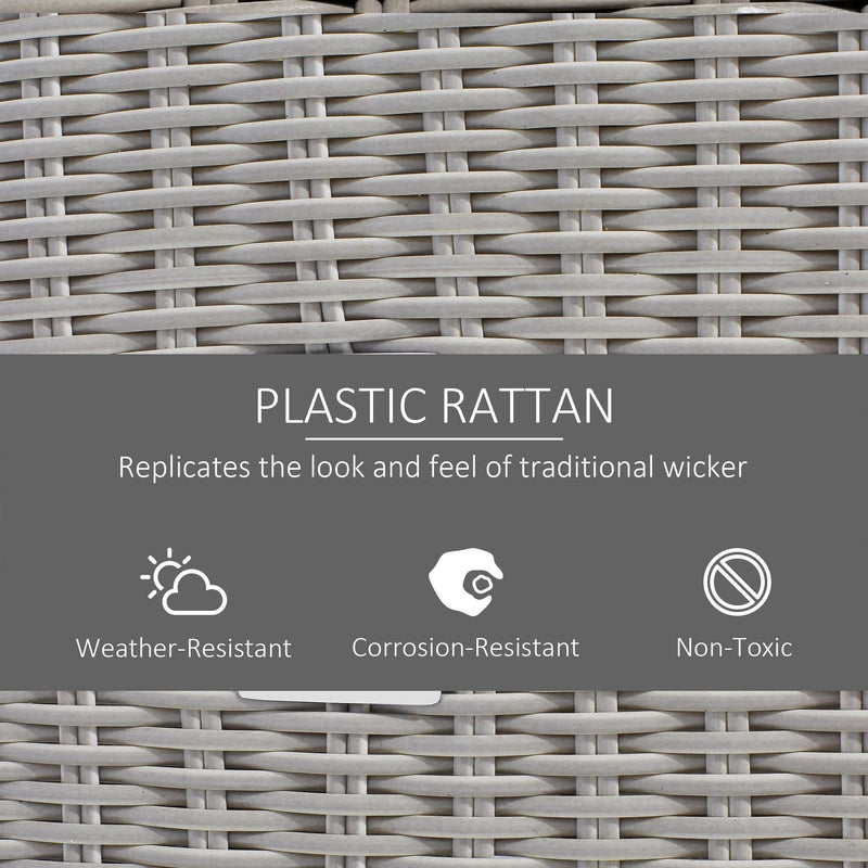 Reclining Rattan Garden Chairs With Drinks Cooler Table