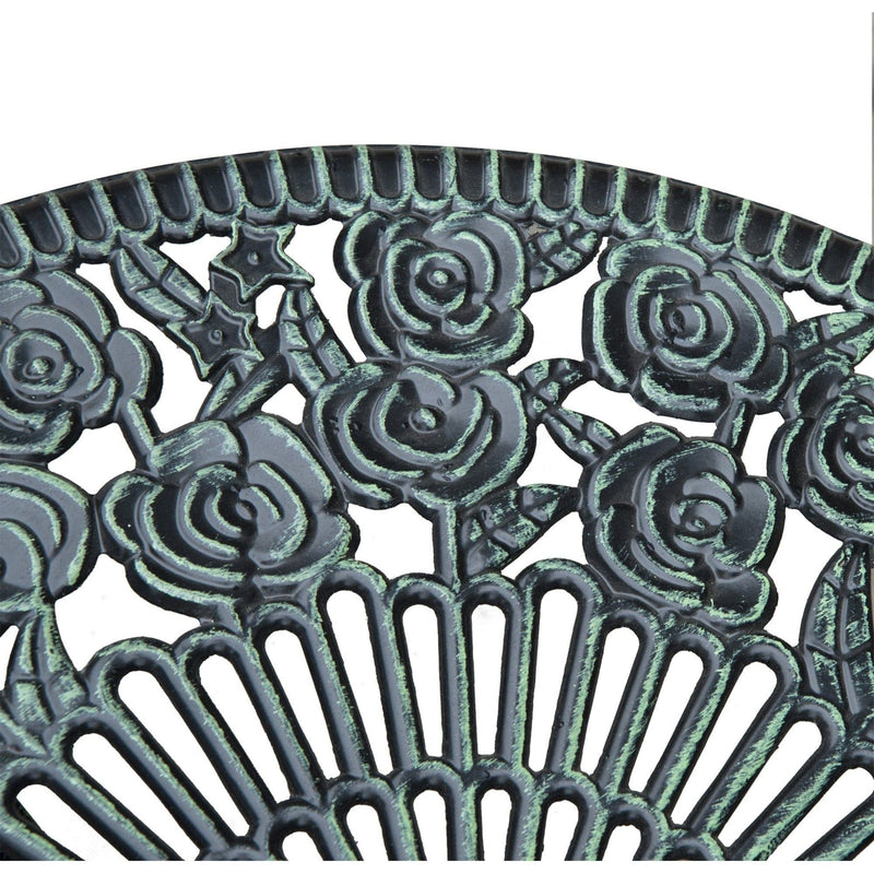 3 Piece Cast Aluminium Bistro Set, Green