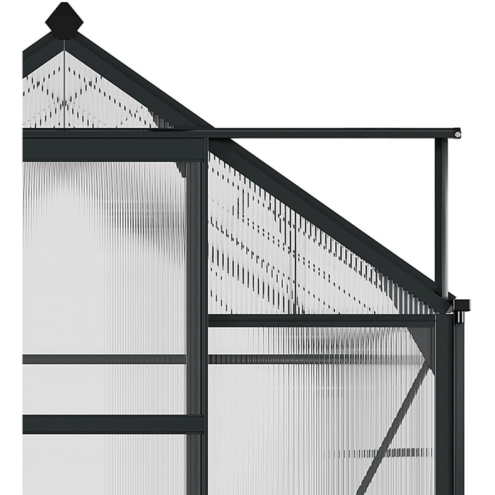 6x8ft Polycarbonate Greenhouse, Slide Door, Clear