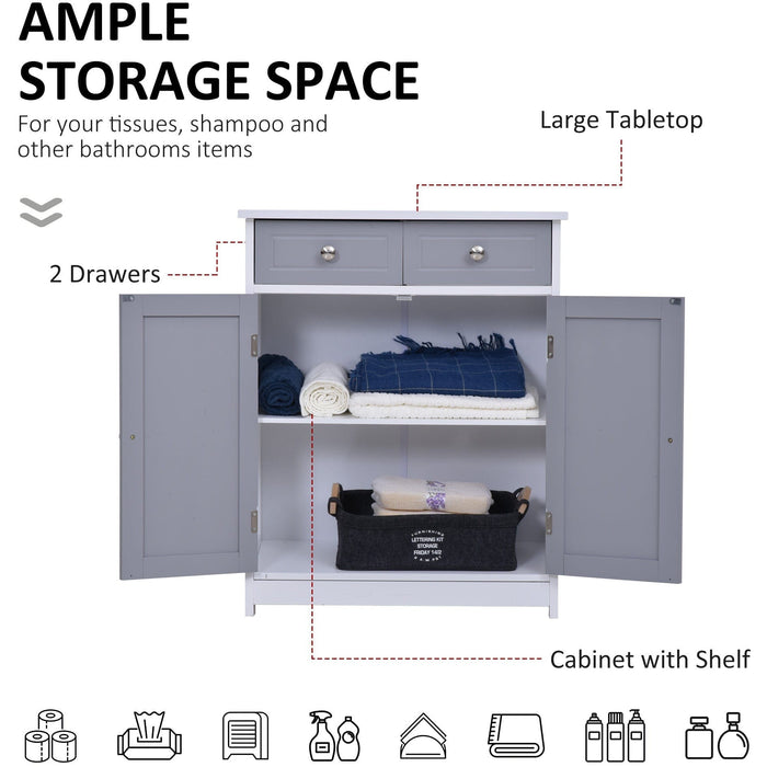 Wooden Bathroom Cabinets Freestanding, 75 x 60cm