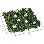 Rhododendron Artificial Boxwood Wall Panels, 12PCS, 20" Outsunny