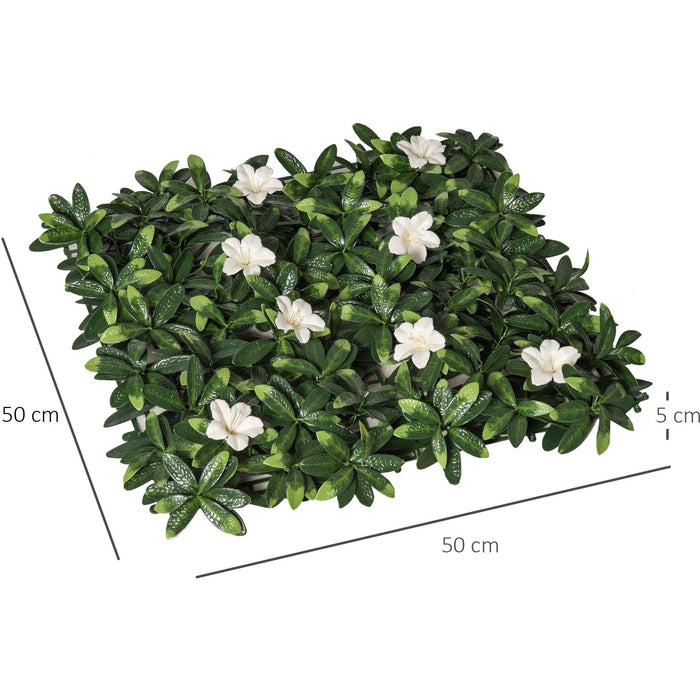 Rhododendron Artificial Boxwood Wall Panels, 12PCS, 20"