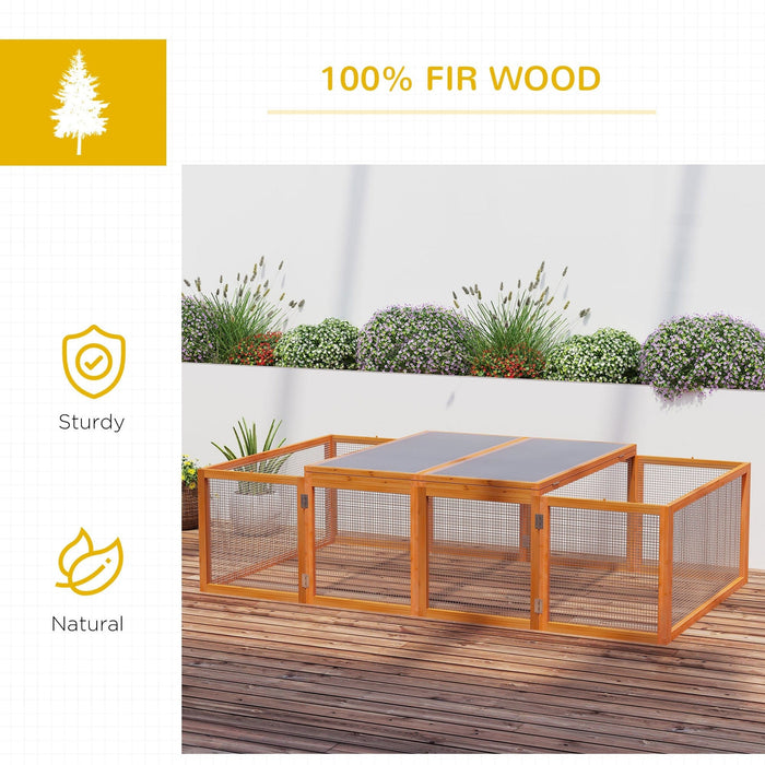 Outdoor Wooden Rabbit Hutch