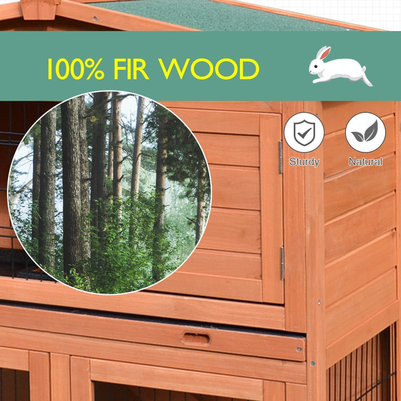 2-Tier Rabbit Hutch with Ramp