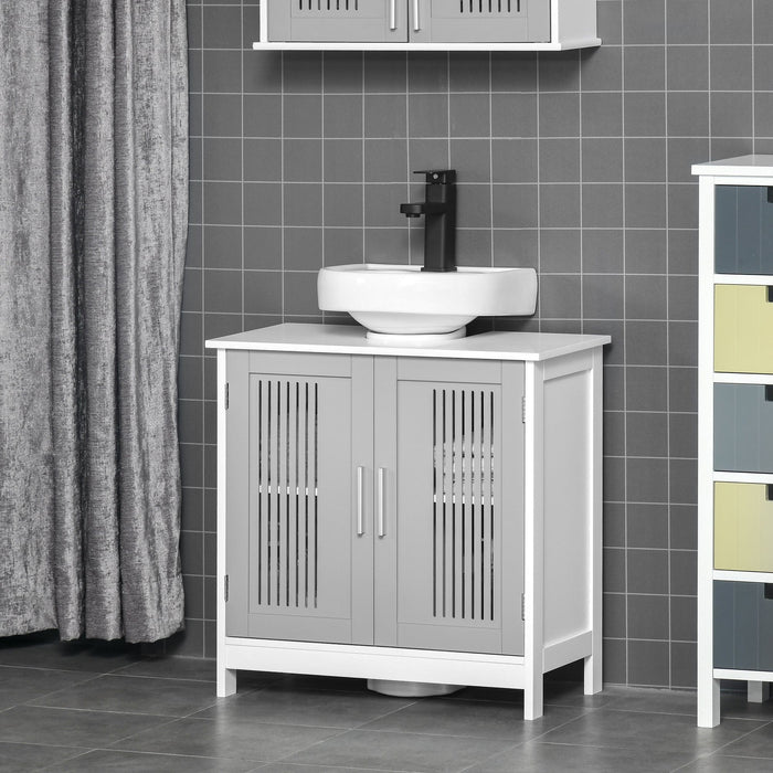 Pedestal Sink Cabinet, Bathroom Storage Unit, 60Lx30Wx60Hcm