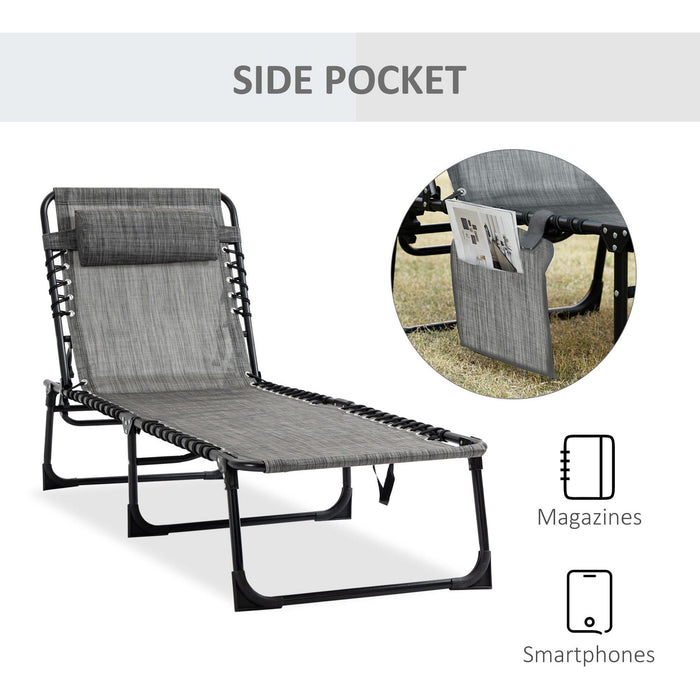 Portable Sun Lounger For Beach, Garden, Pool