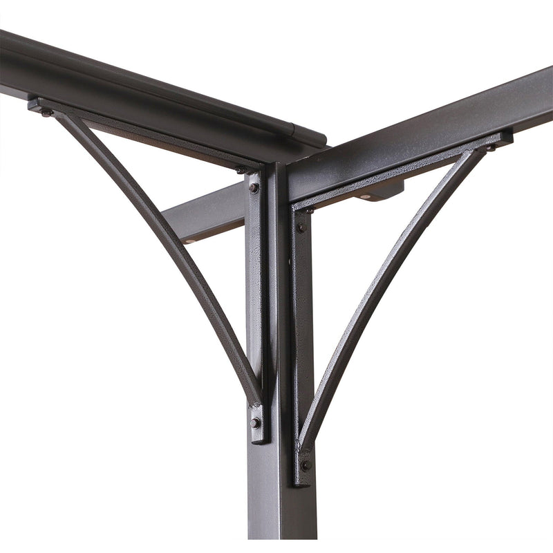 3.5x3.5m Metal Garden Pergola With Retractable Roof