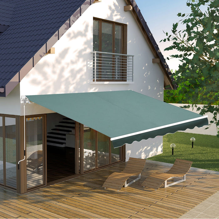 Manual Retractable Garden Patio Awning, 2.5m x 2m