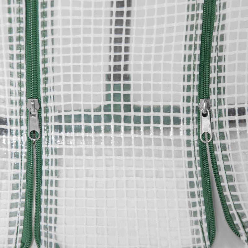 Compact Greenhouse With Roll Up Windows, White