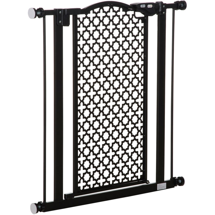 Door Gate For Dogs, Pressure Fit, 74-80cm, Black