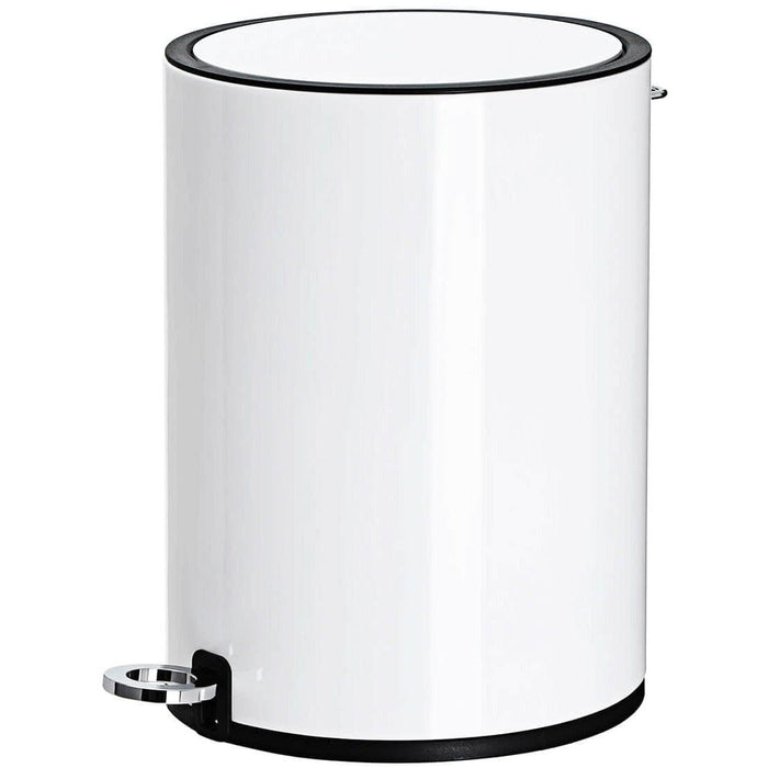 3 Litre Bathroom Bin, Stainless Steel, White