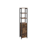 Vasagle Industrial Narrow Storage Cabinet Open Shelves