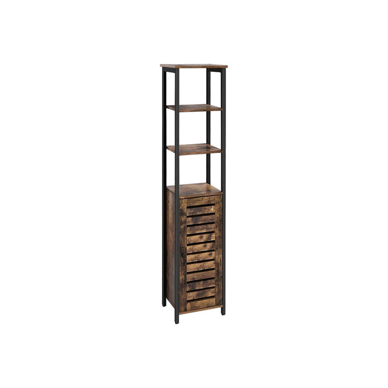 Vasagle Industrial Narrow Storage Cabinet Open Shelves