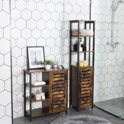 Vasagle Industrial Narrow Storage Cabinet Open Shelves