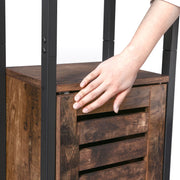 Vasagle Industrial Narrow Storage Cabinet Open Shelves