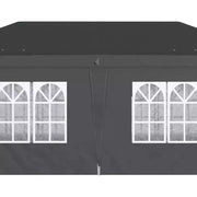 3x6m Pop Up Gazebo With Sides - Black