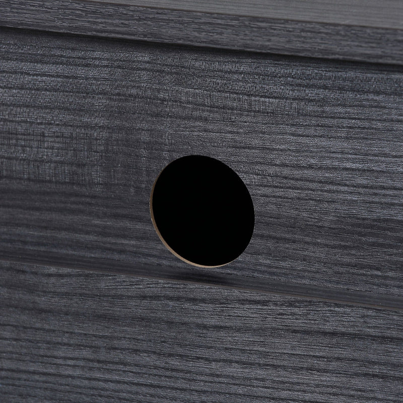 Floating 70" TV Unit in Grey & Black Gloss