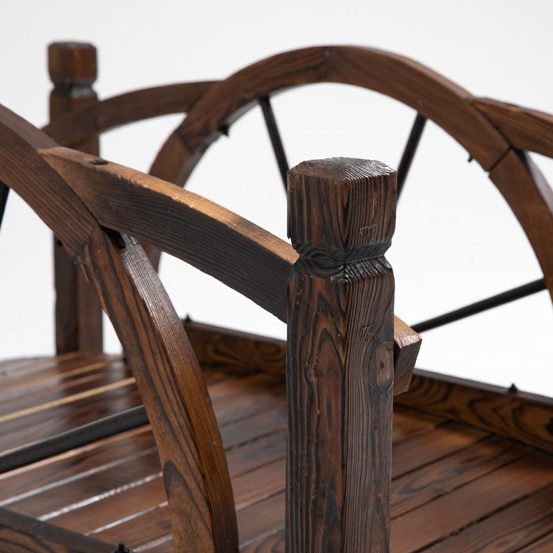 Wooden Garden Bridge, Decorative, Outdoor Lawn Pond Walkway Outsunny