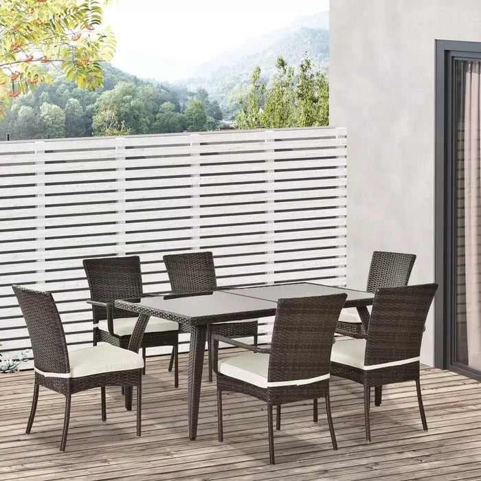 6-Seater Rattan Dining Set