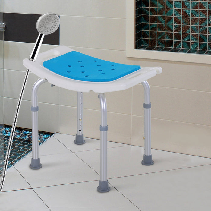 Non-Slip Bath Stool Shower Chair, Adjustable Legs