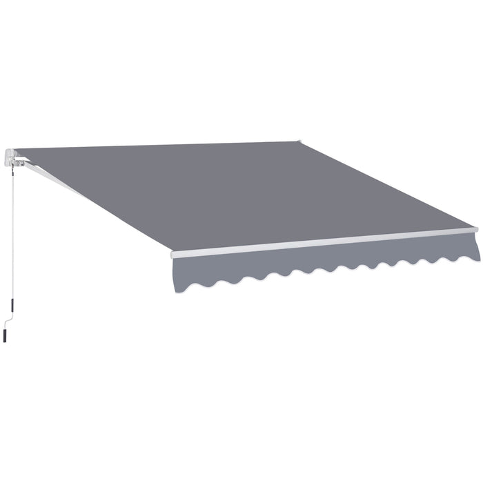 Retractable Awning, Manual,  3 x 2.5m, Grey