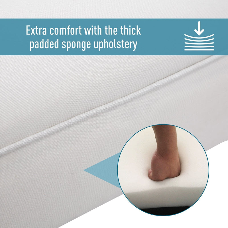 Small Bed End Chaise Lounge, Wooden Leg