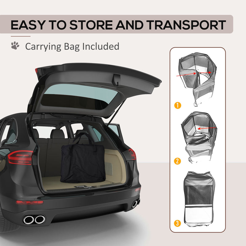 Fabric Pet Play Pen, 8-Panel Mesh, D90xH41cm, Outdoor Use