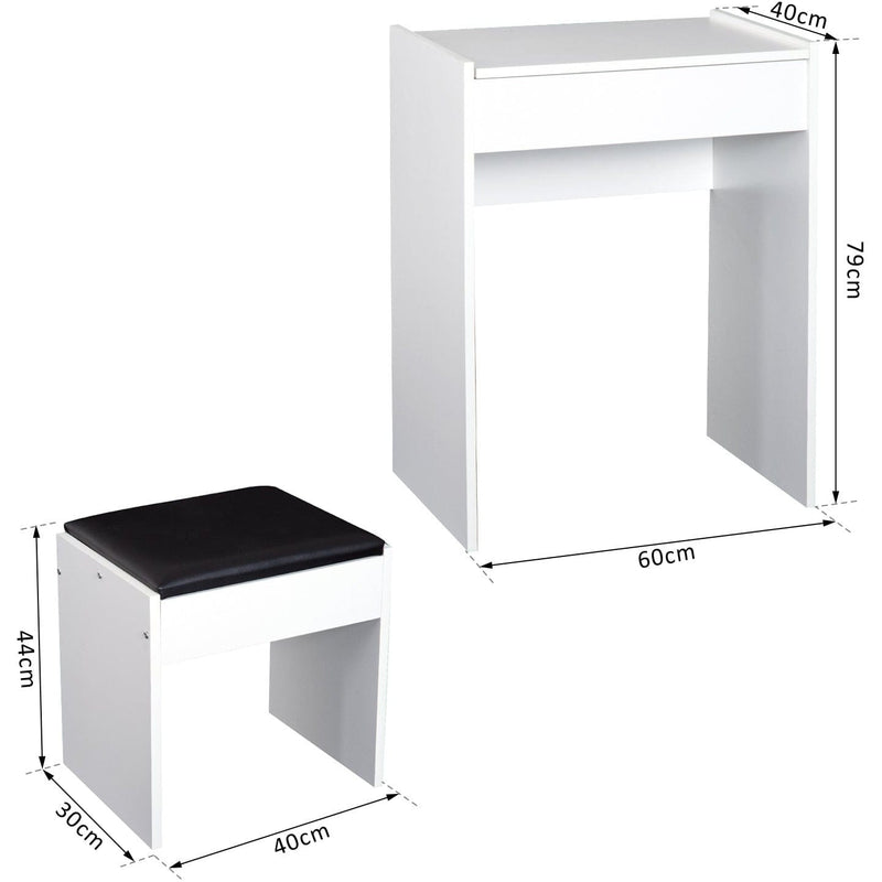 Dressing Table With Flip up Mirror and Stool