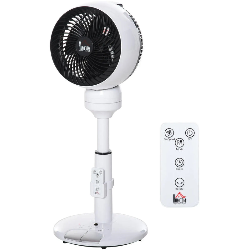 28" Air Circulator Fan, 3 Speed, Oscillation, Height Adjust Homcom