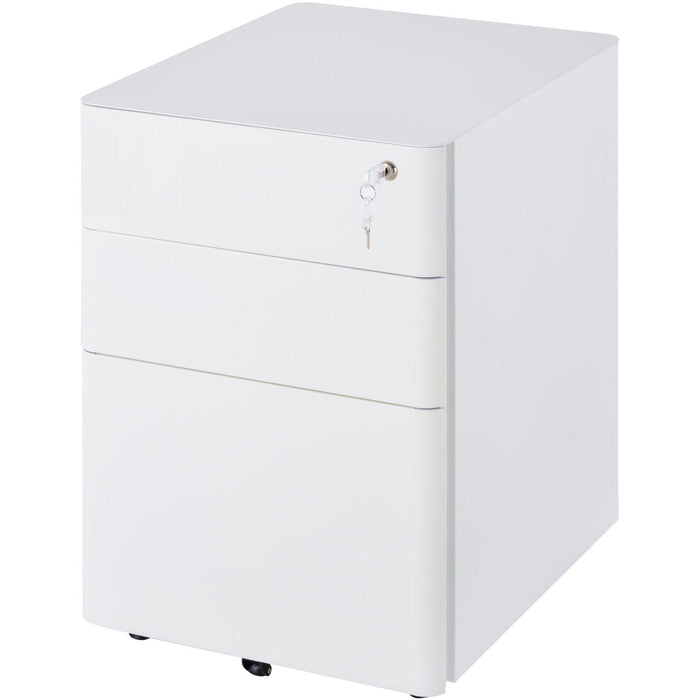 3 Drawer Steel Rolling File Cabinet, Fully Assembled