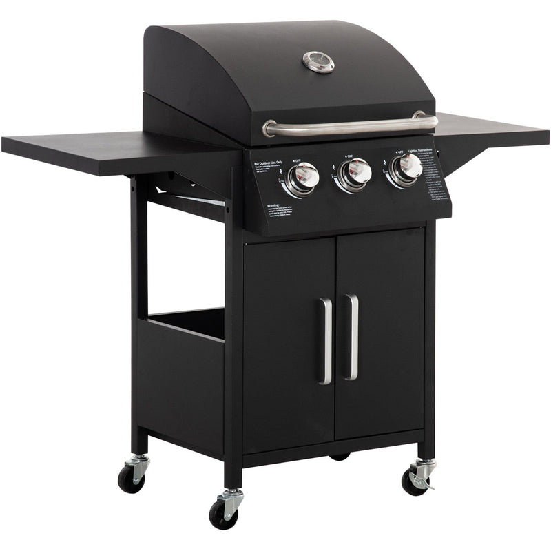 Image of a 3 burner gas bbq trolley 