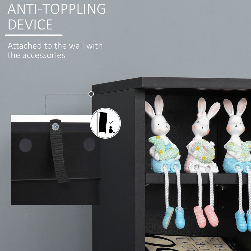 CD/DVD Display Shelf, Black, 204 Set (Set of 2)