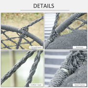 Hammock Chair With Metal Frame, Large Cushioned Seat Outsunny