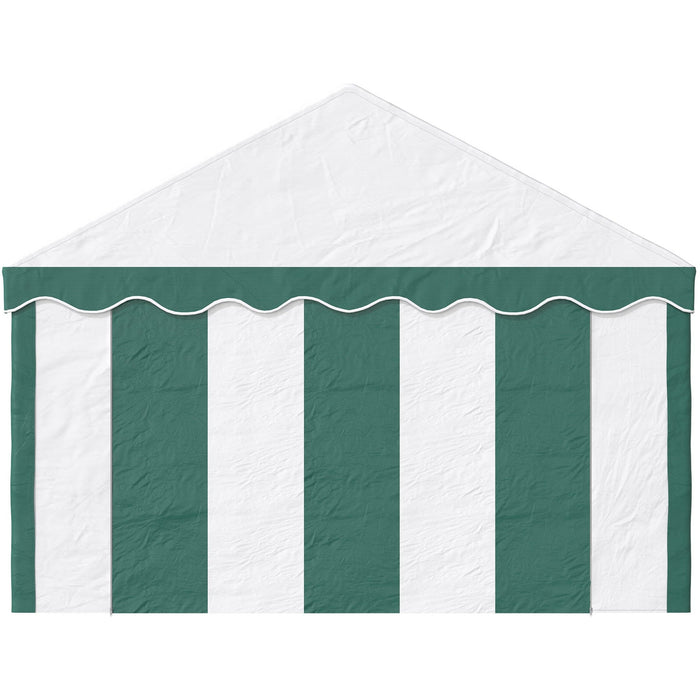 4x4m Metal Frame Gazebo Tent With Sides, White/Green