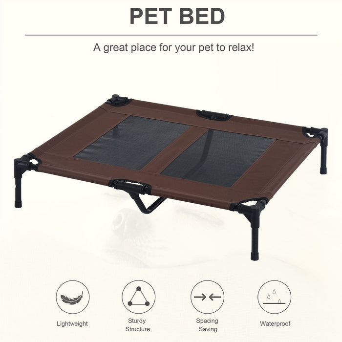 Large Elevated Portable Pet Bed, Outdoor/Indoor, Metal Frame