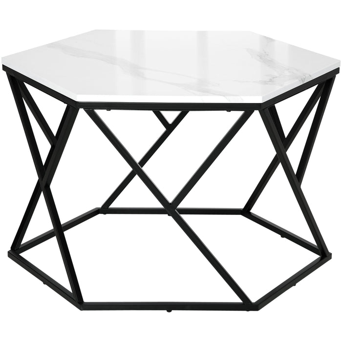 High Gloss Marble Top Modern Coffee Table