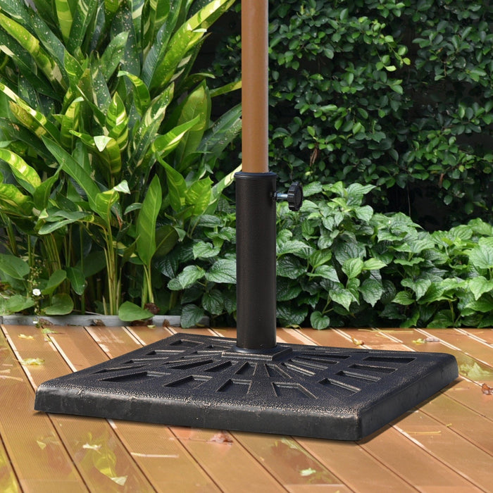 Square Parasol Base, 15kg, Bronze