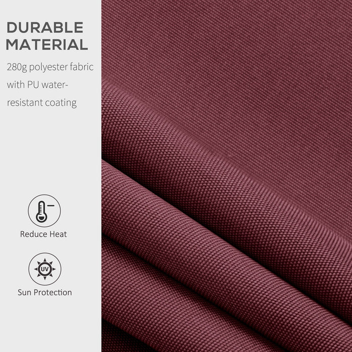 Large Retractable Awning, 3x4m, Wine Red