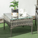 3 Piece Patio Bistro Set, Mixed Grey 