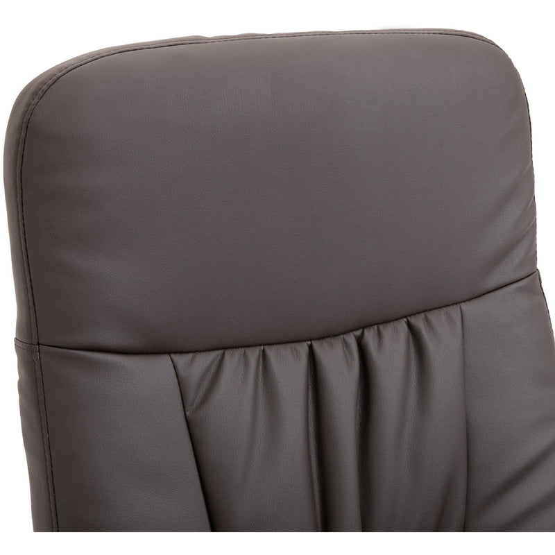 Brown Executive Lounge Chair & Footstool