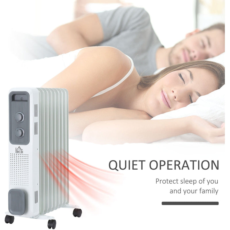 Oil Filled Radiator, Timer, 3 Heat Settings, Thermostat, 2180W