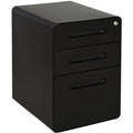 Mobile File Cabinet, 3 Drawers, Lockable, Fully Assembled Homcom