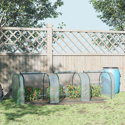 PVC Tunnel Greenhouse 295x100x80cm Clear Outsunny