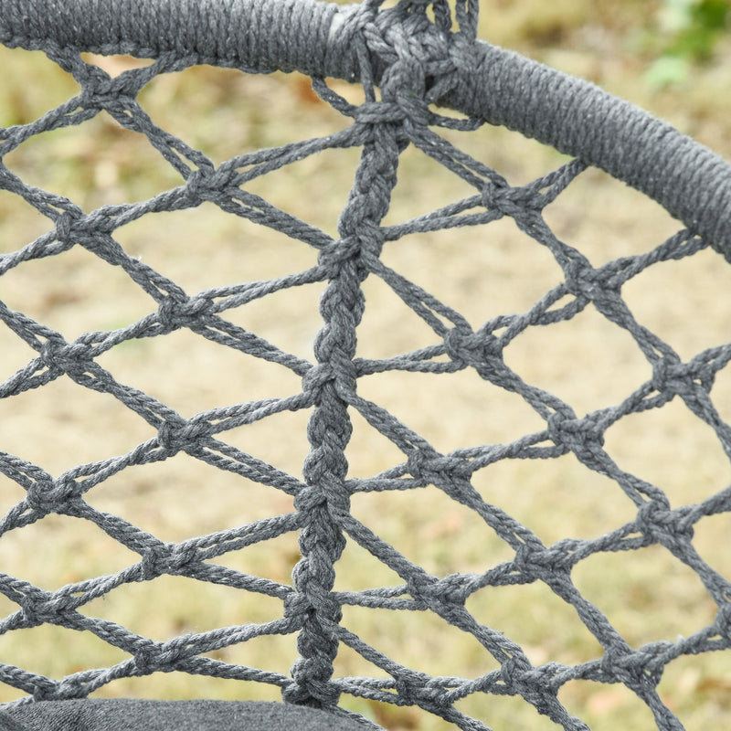 Hammock Chair With Metal Frame, Large Cushioned Seat Outsunny