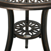3pc Cast Aluminium Bistro Set, Bronze